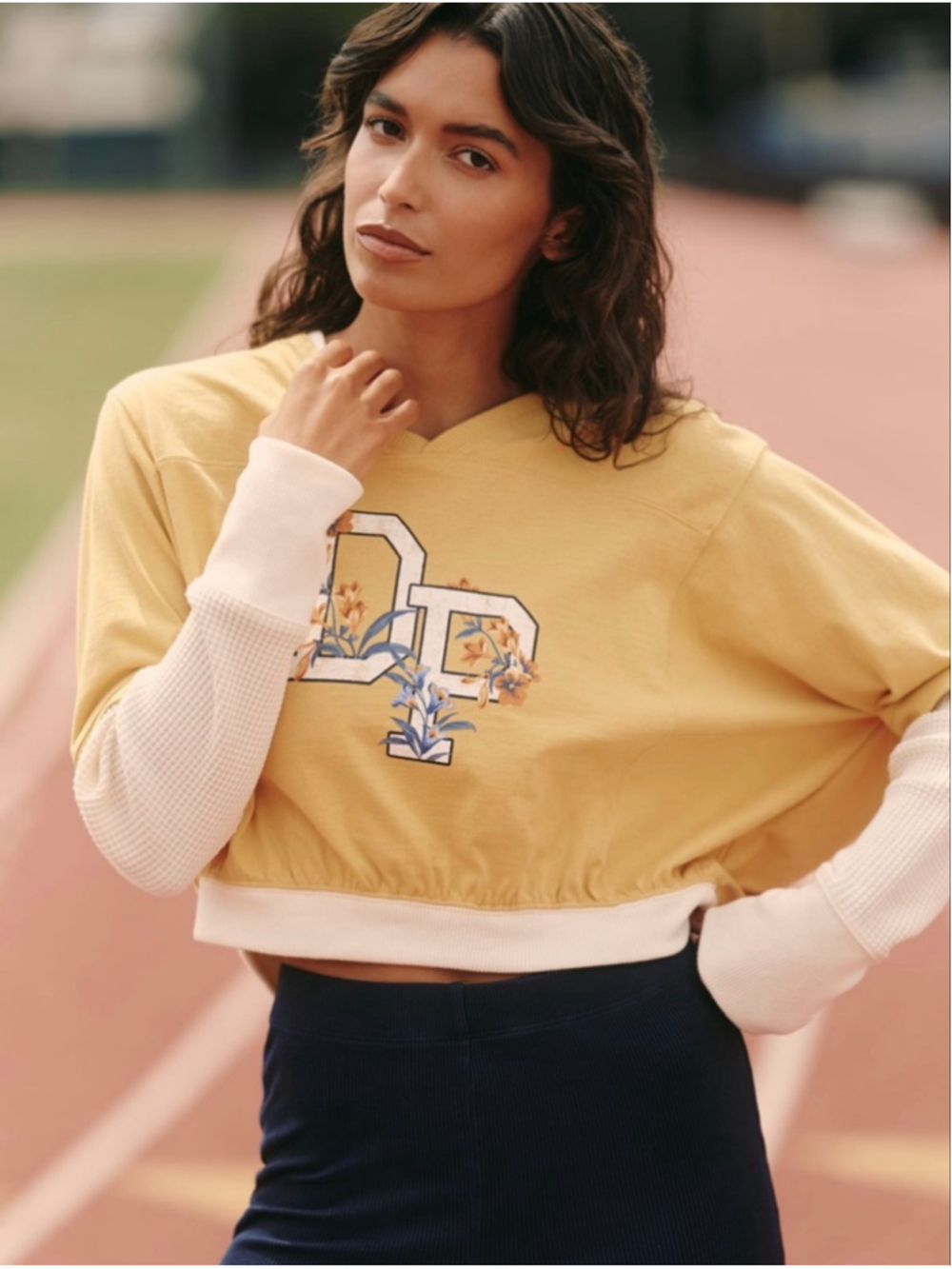 Anthropologie Daily Practice Coin Toss Crop Top size Small